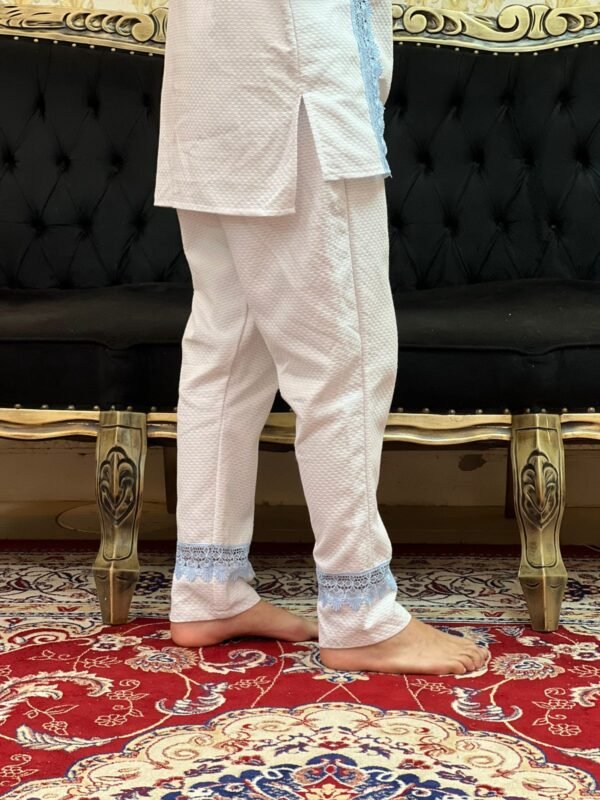 Conjunto Piquet Branco/Azul 032 - Imagem 5