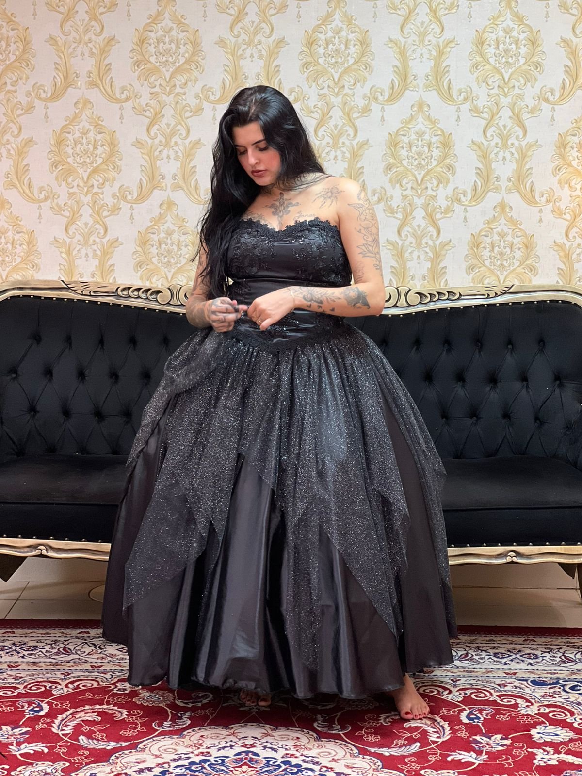 Saia Trapo Brilho Preta 213