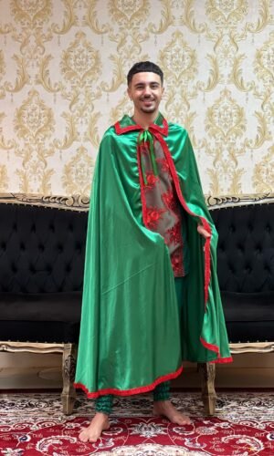 Capa Gola Cetim Verde/Verm 8025