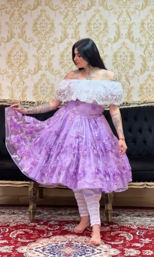 Saia Glamour Curta Lilas 519