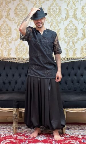 Bombachão Crepe Preto 218