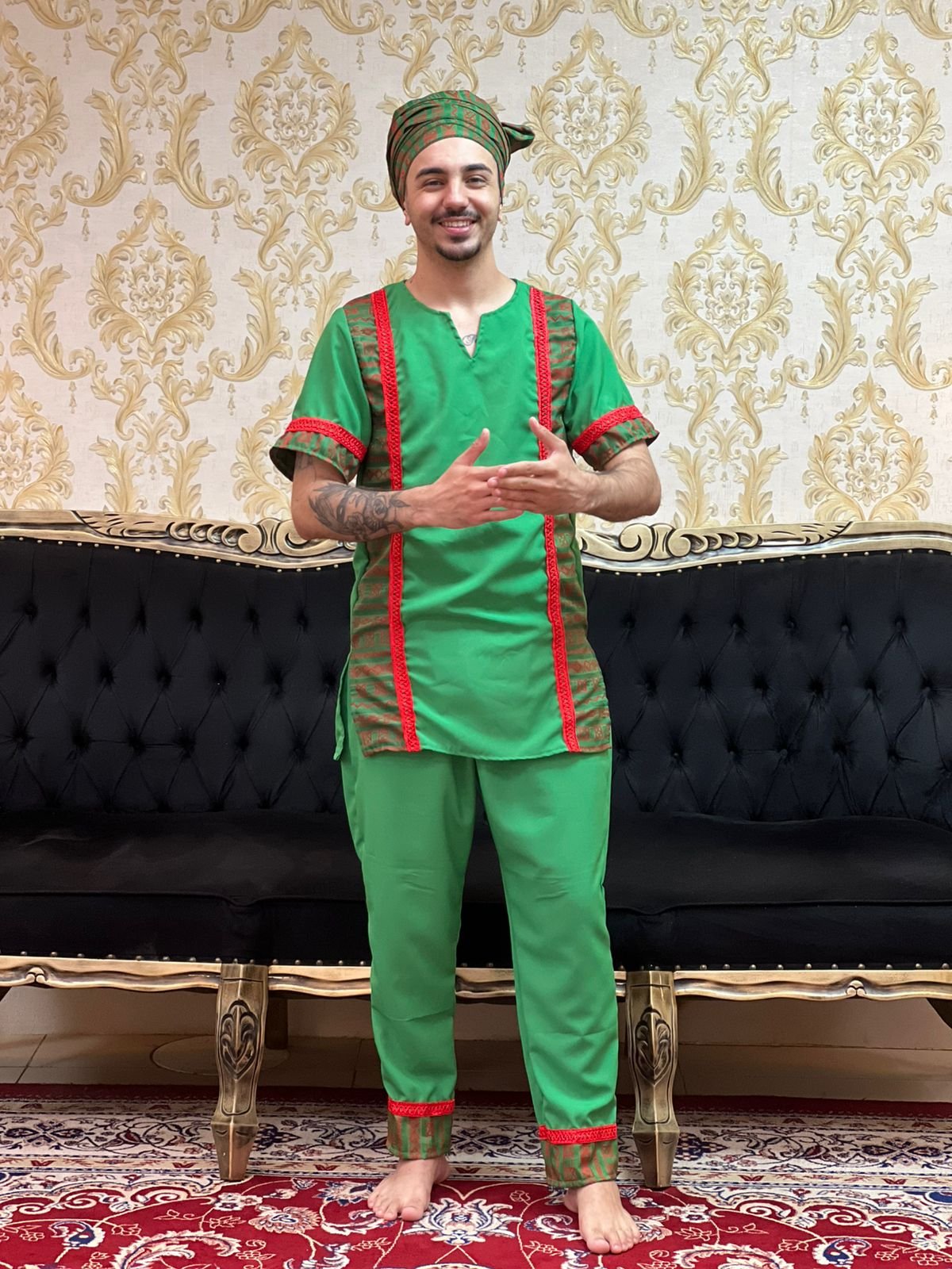 Calça Ogum Verde/Verm 600