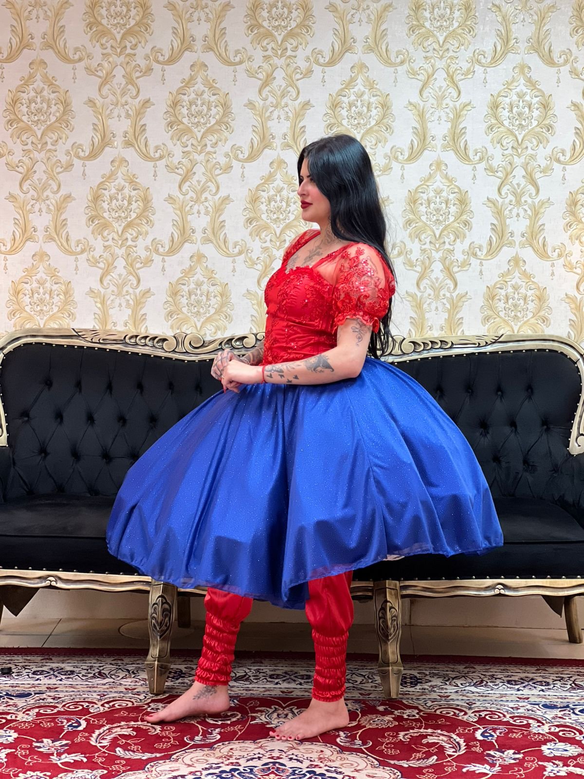 Corpete Bordado Vermelho 142