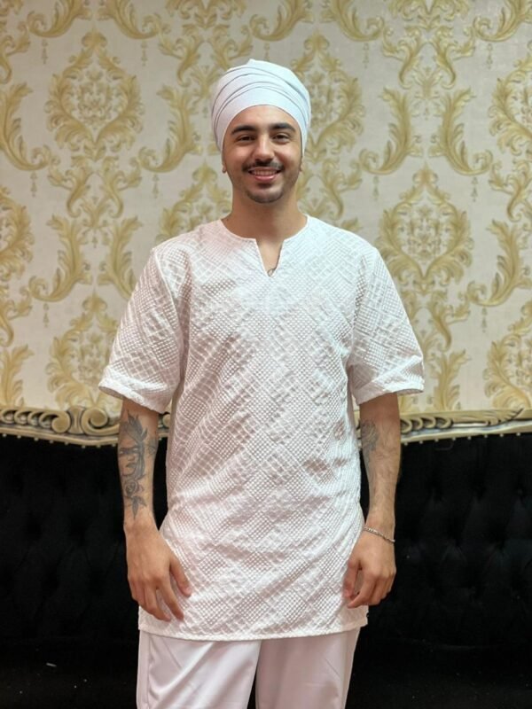 Kafta Broderi Branca 028 - Imagem 2