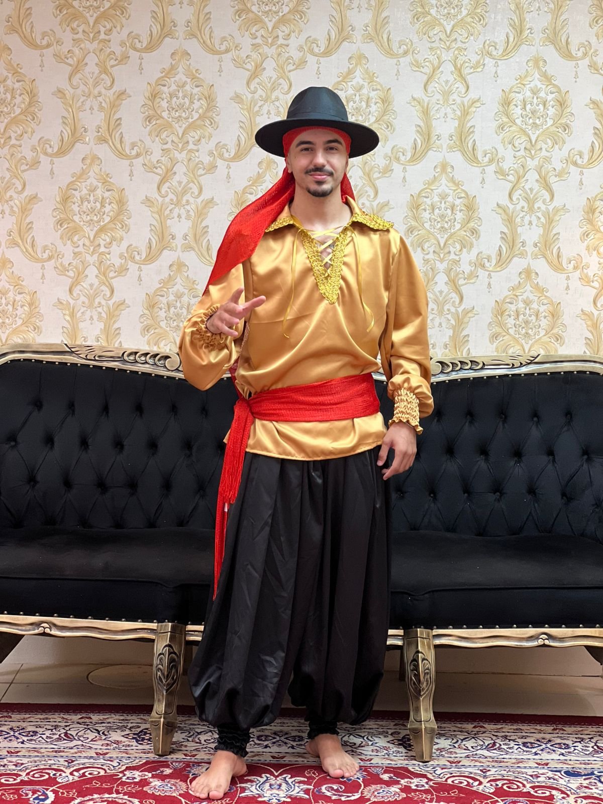 Camisa Crepe Dourada 350