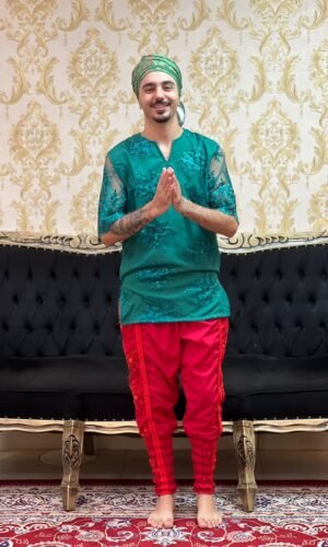 Kafta Bordada Slim Verde 601