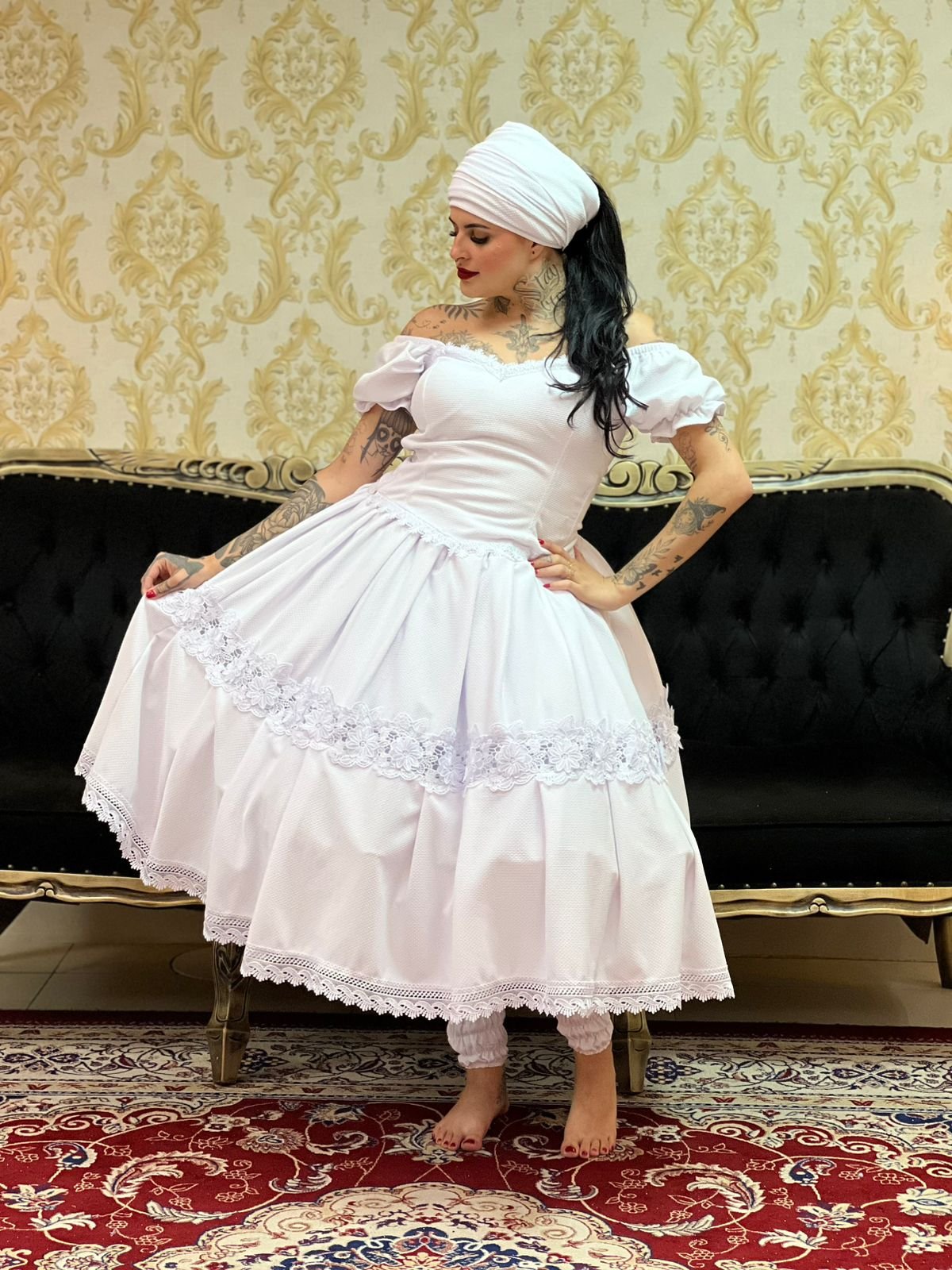 Saia Piquet Branca 020