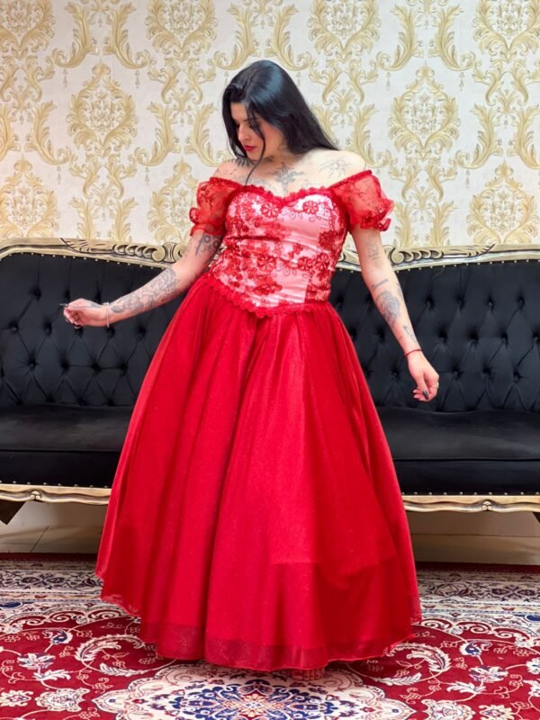 Saia Aurora Longa Vermelho 161
