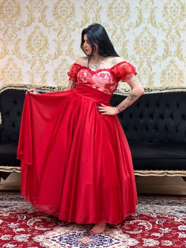 Saia Aurora Longa Vermelho 161 - Imagem 2