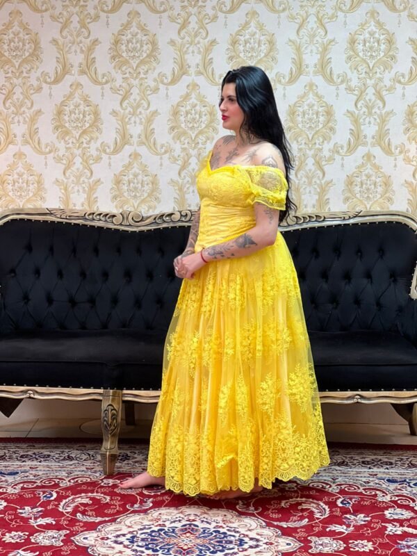 Saia Bordada Longa Amarelo 306 - Imagem 2