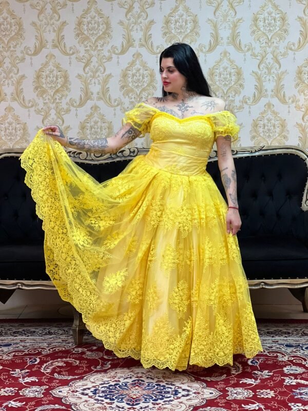 Saia Bordada Longa Amarelo 306 - Imagem 4