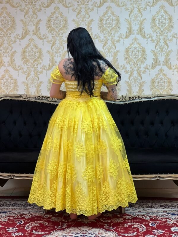 Saia Bordada Longa Amarelo 306 - Imagem 3