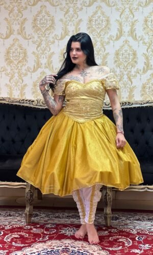 Saia Aurora Curta Dourado 316