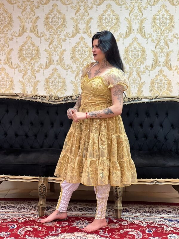 Saia Glamour Curta Dourado 317 - Imagem 3