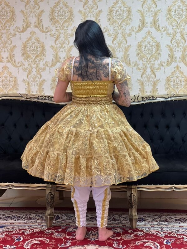 Saia Glamour Curta Dourado 317 - Imagem 4