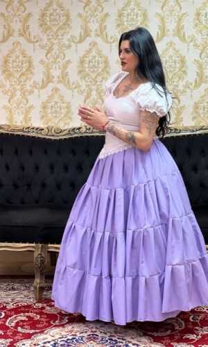 Saia Gomos Oxfor Longa Lilas 511