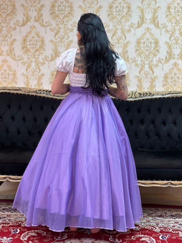 Saia Voal Longa Lilas 527 - Imagem 4