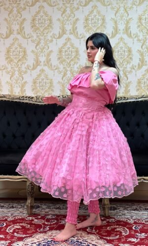 Saia Flor Curta Rosa 729