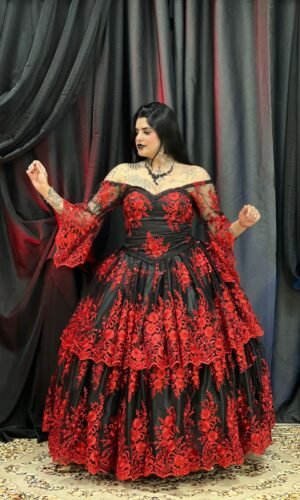 Saia Majestade Preta/Verm 2155