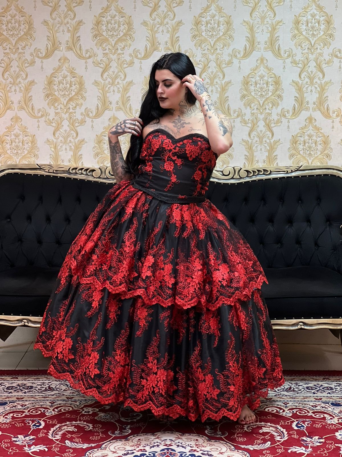 Saia Majestade Preta/Verm 2155