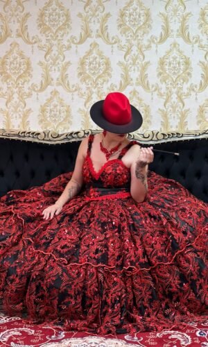 Saia Majestade Preta/Verm 2155