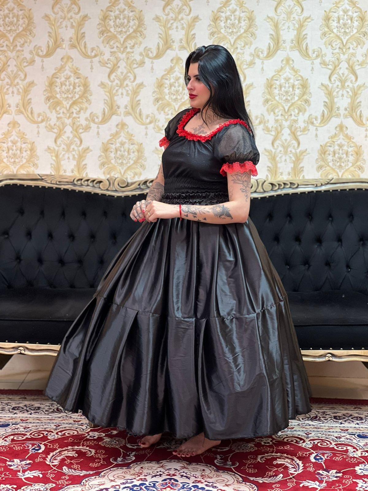 Blusa Padilha Preto/Verm 209