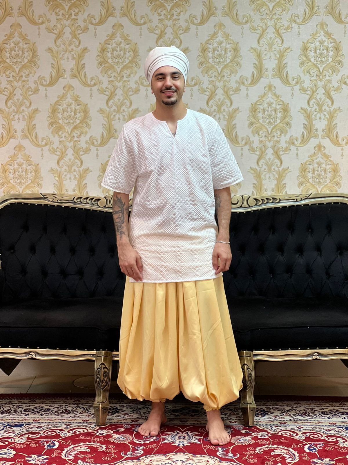 Bombachão Crepe Amarelo 334