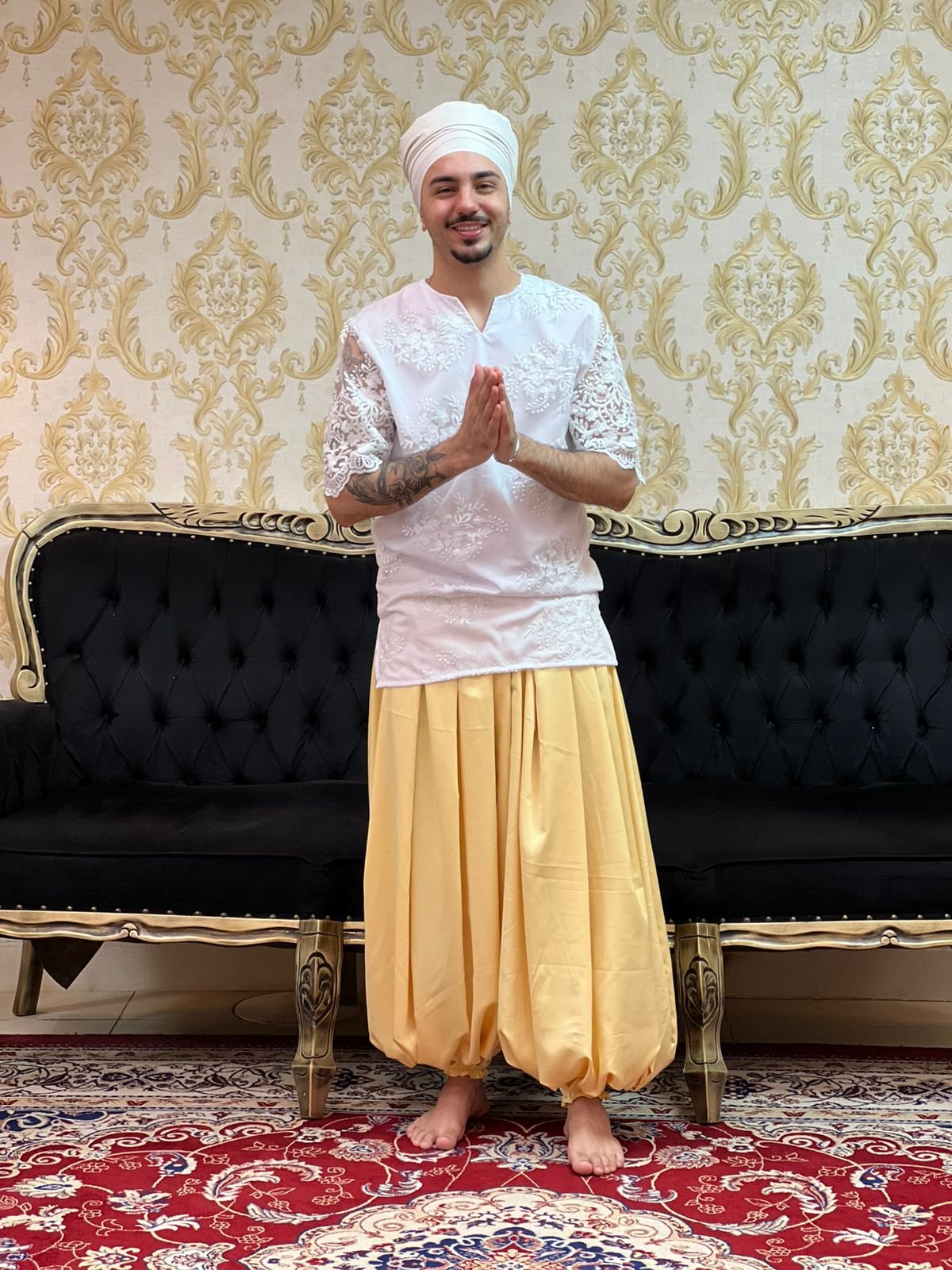 Bombachão Crepe Amarelo 334