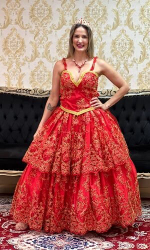 Corpete Decote V Verm/Dou 159