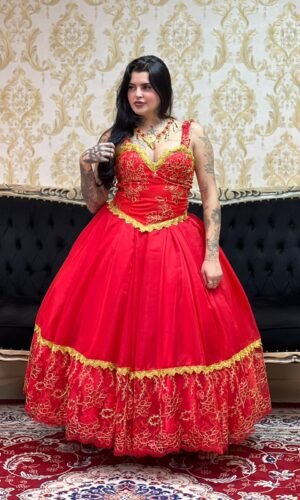 Corpete Decote V Verm/Dou 159