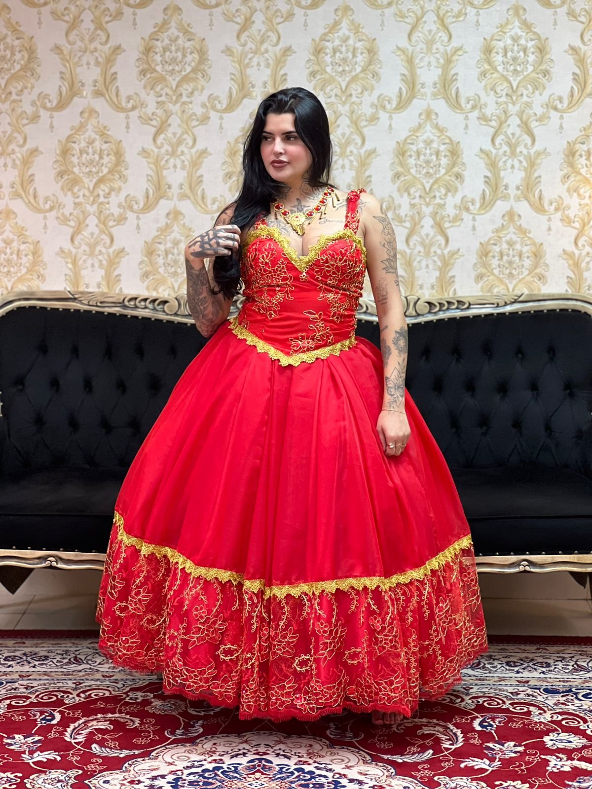 Corpete Decote V Verm/Dou 159