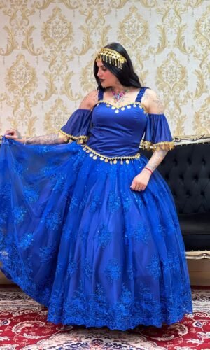 Saia Bordada Longa Azulão 471