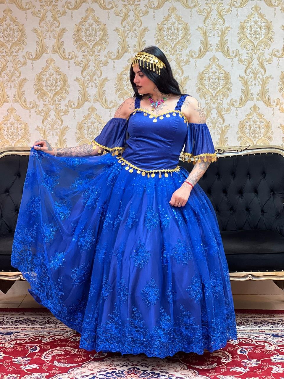 Saia Bordada Longa Azulão 471