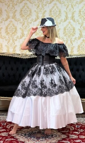 Saia Dama Branco/Preto 2031