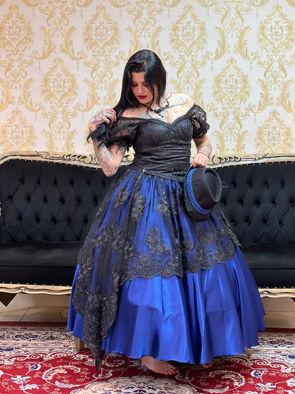 Saia Dama Azulão/Preto 2408