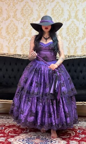 Saia Majestade Roxo/Preto 2516