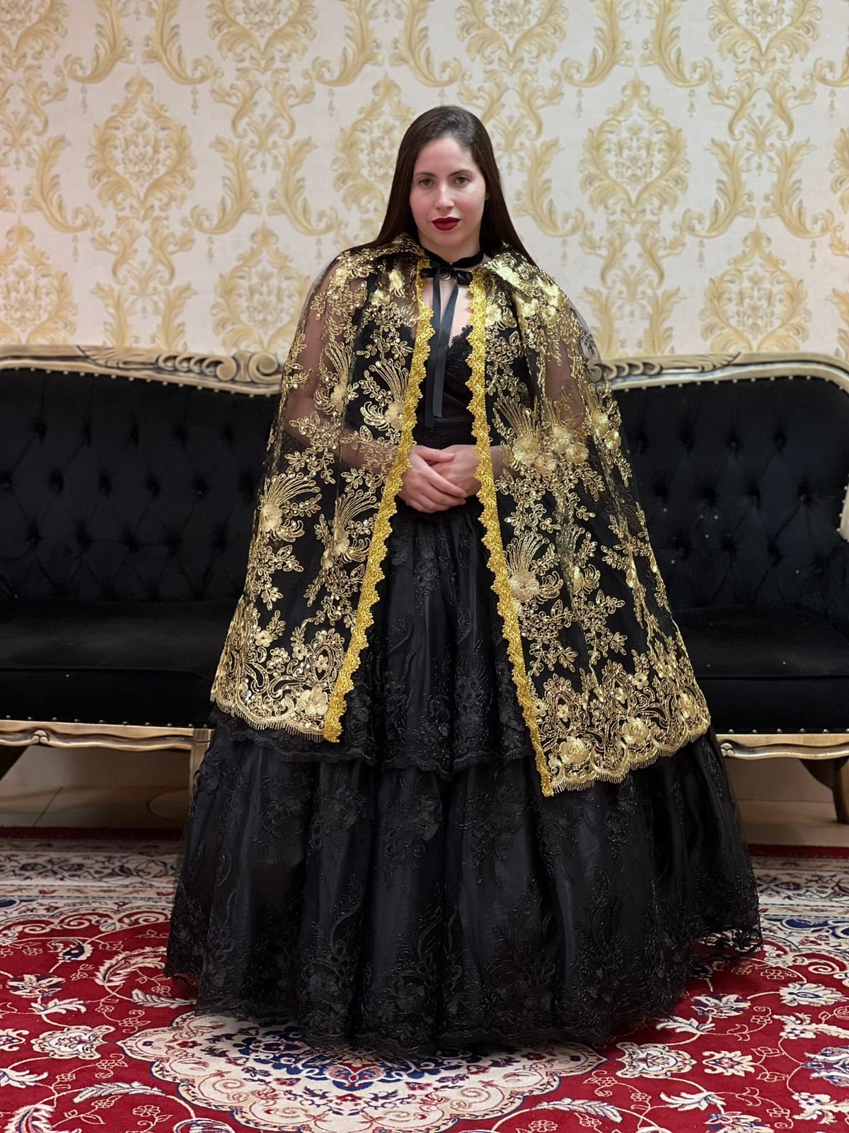 Capa Luxo Pto/Dourado 80231