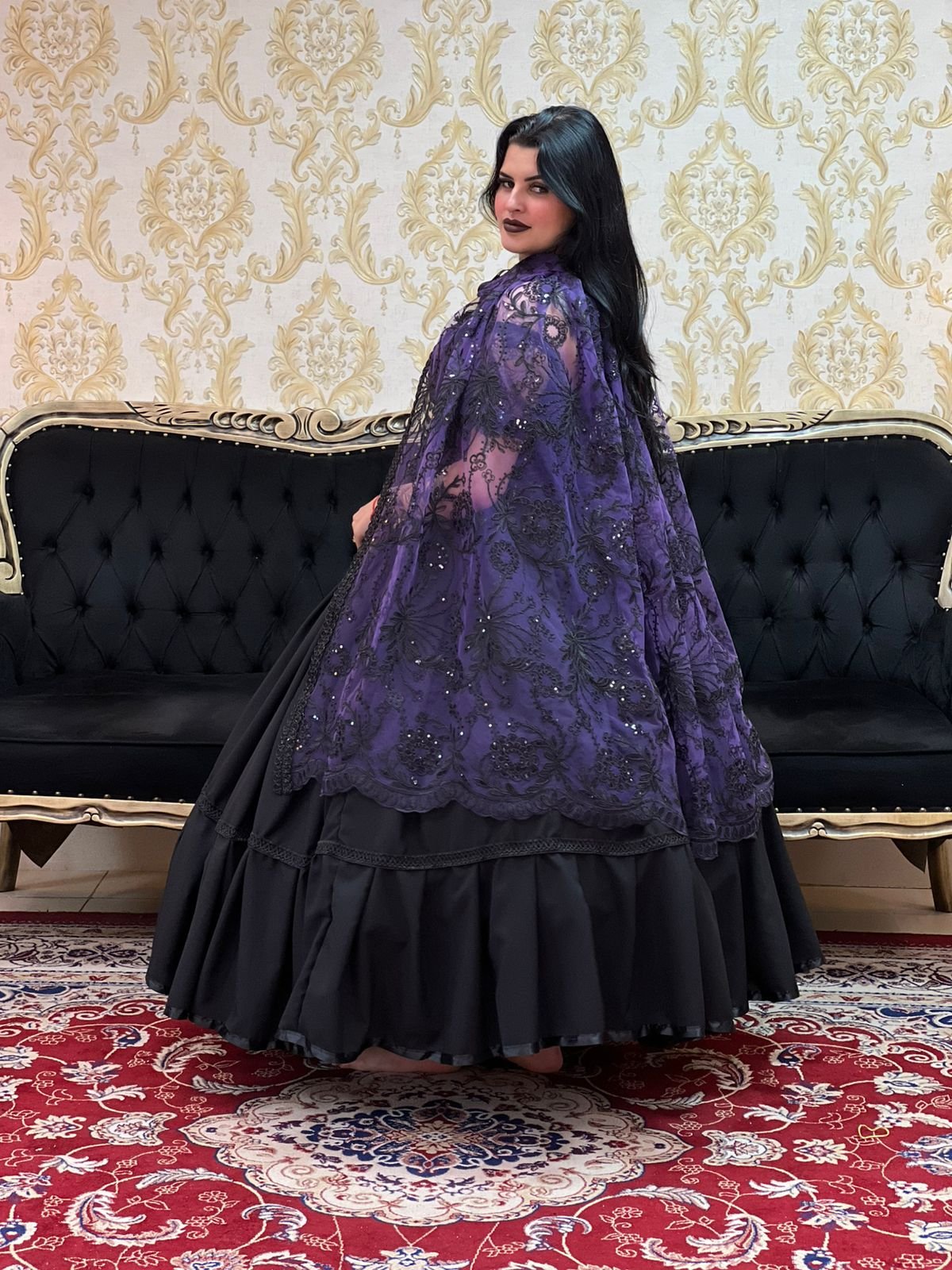 Capa Luxo Roxo/Preto 80251