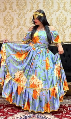 Blusa Flores Azul 403