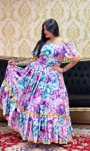 Blusa Flores Lilas 510