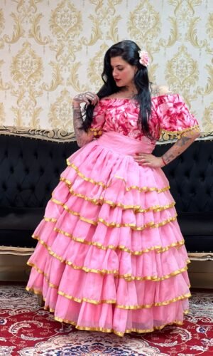 Blusa Flores Rosa 716