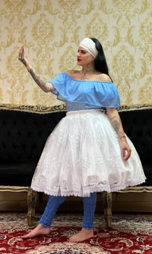 Saia Ori Curta Branco 087