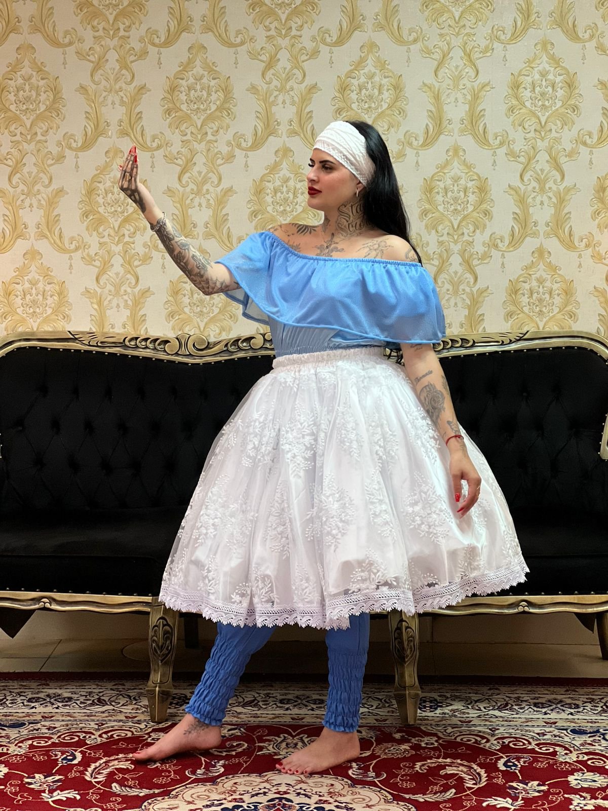 Saia Ori Curta Branco 087