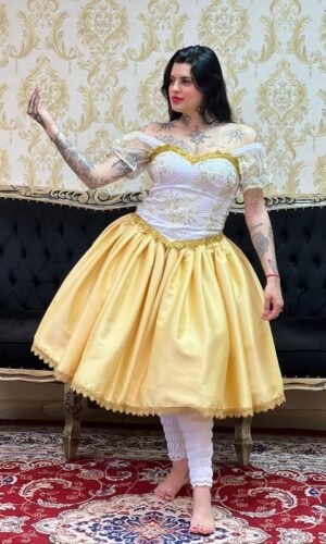 Corpete Bordado Paetê Branco/Dou 033