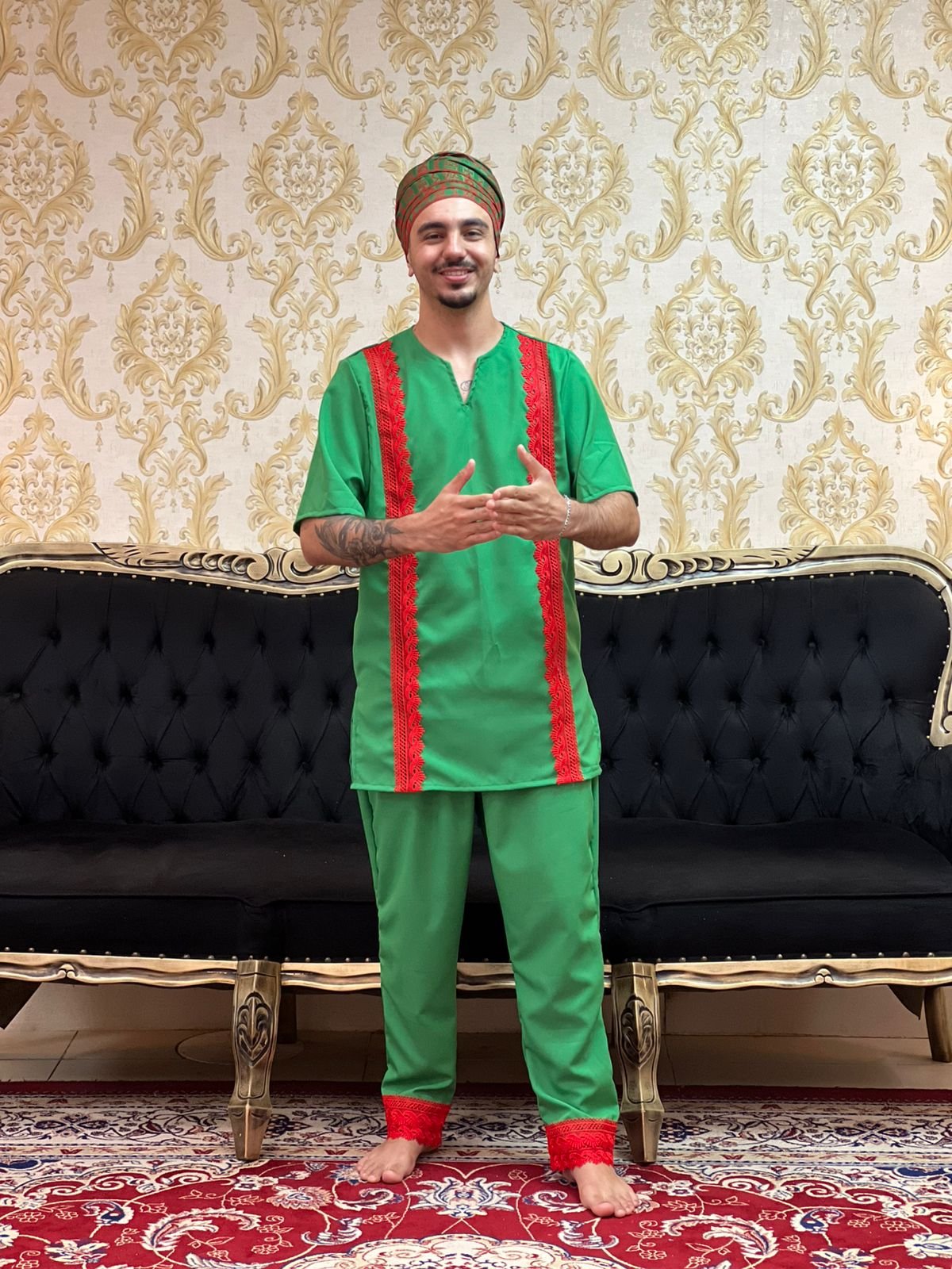 Kafta Guipir Verde/Verm 611