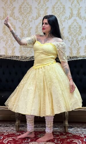 Saia Pérola Curta Amarelo 318