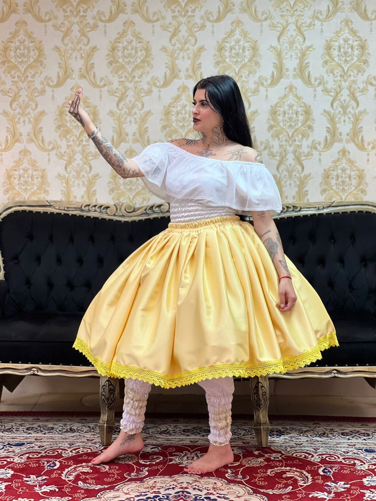 Saia Prada Amarelo 320