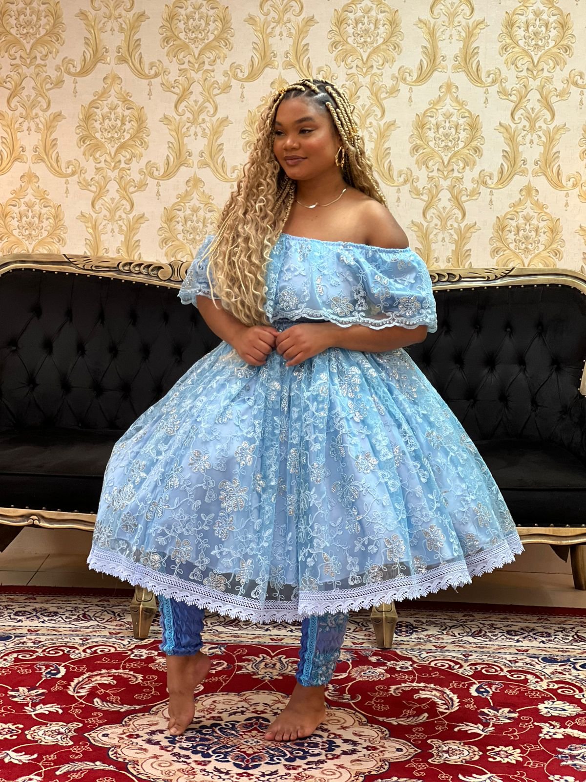 Saia Ori Curta Azul 415