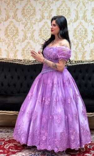 Corpete Bordado Lilás 500