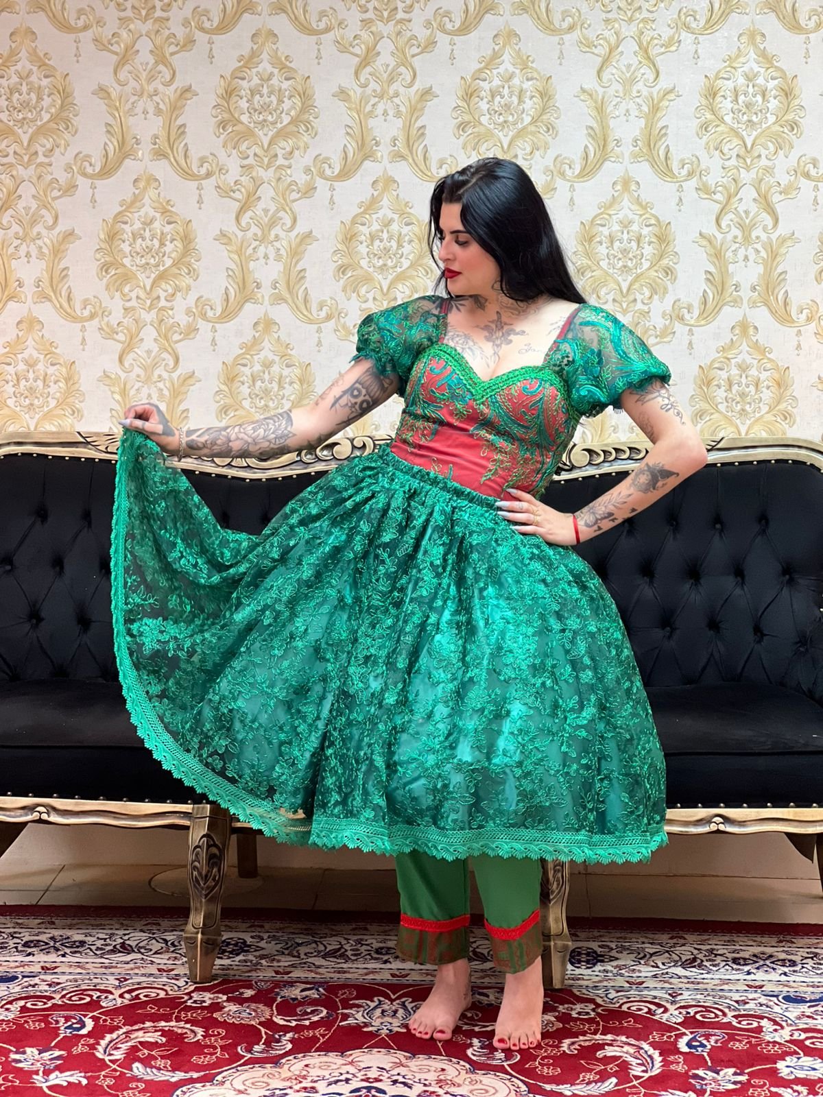 Saia Ori Curta Verde 602